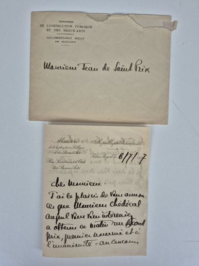 Set of two autograph letters 