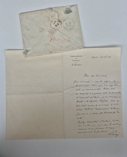 An autograph letter from the President of...