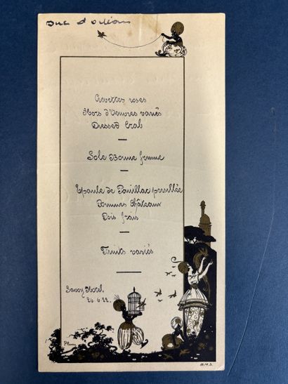 A menu from the Savoy Hotel in London dedicated...