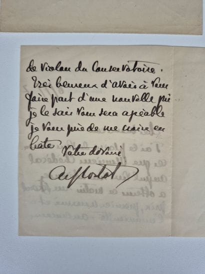 Set of two autograph letters 