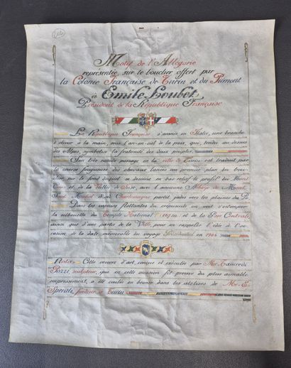 Fonds LOUBET–Italie / Description d’un bouclier...