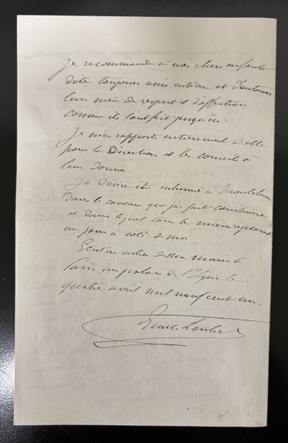 Fonds LOUBET – Autographe / Dispositions...