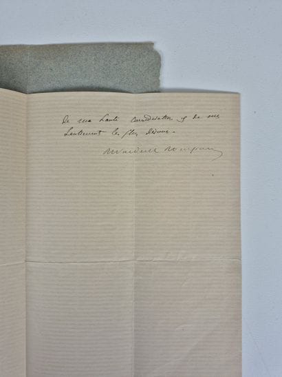 An autograph letter from 