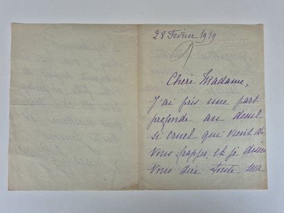 Set of two autograph letters from the President...