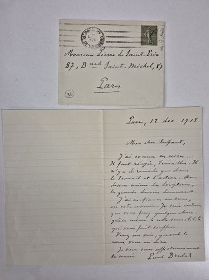 Paul BRULAT.
Set of three autograph letters...