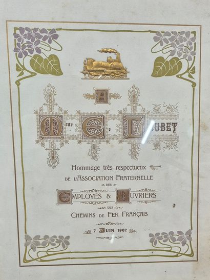 Fonds LOUBET – Chemins de Fer / Encart-souvenir...