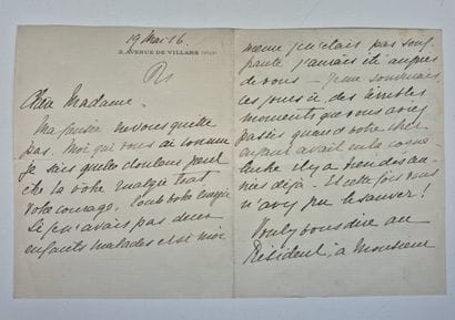 An autograph letter from President 