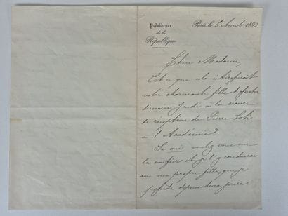 Set of two autograph letters from the President...