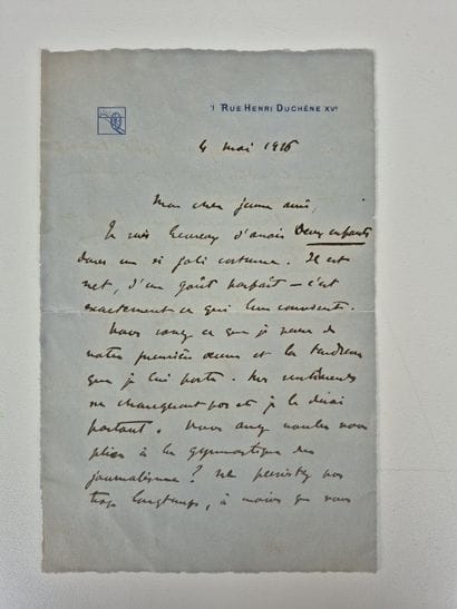An autograph letter from 