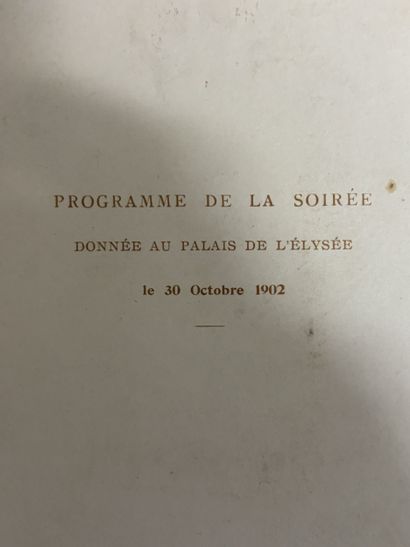 Fonds LOUBET – Elysée 
1°) Programme de la...