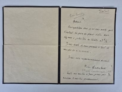 Seven handwritten letters from Pierre Fresnay...
