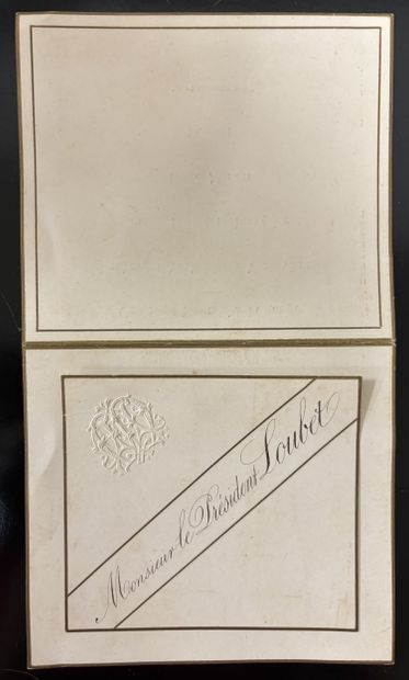 Fonds LOUBET – Menus 
1°) Londres 1903, réception...