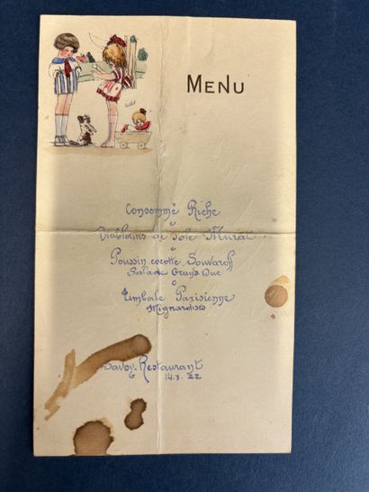 A menu from the 