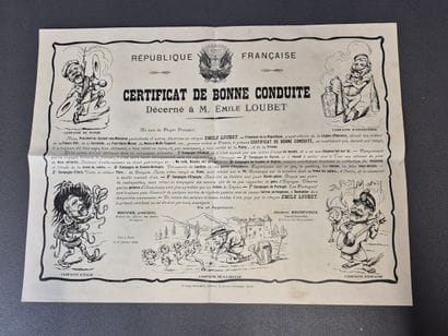 Fonds LOUBET – Humour 
1°) Certificat satyrique...