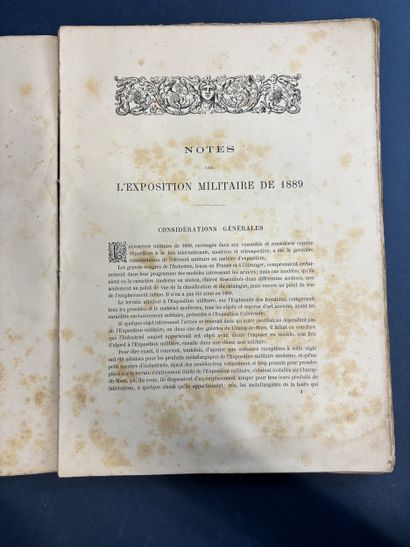 Un livre « Notes sur l’Exposition Militaire...