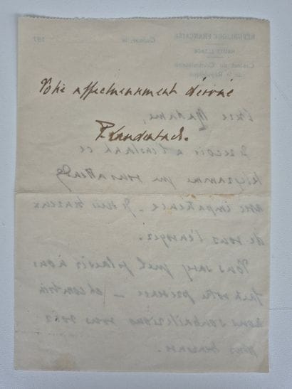 Four handwritten letters from Pierre Fresnay...