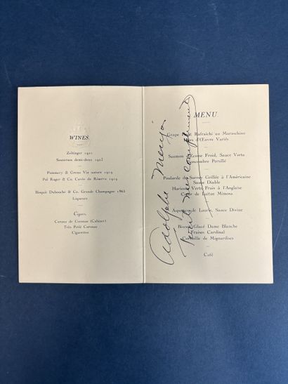 A menu from the 
