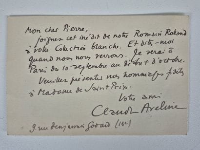 Five handwritten letters signed by Claude...