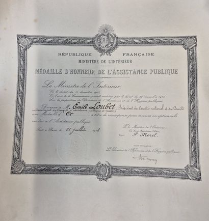 Fonds LOUBET – Assistance Publique / Diplôme...