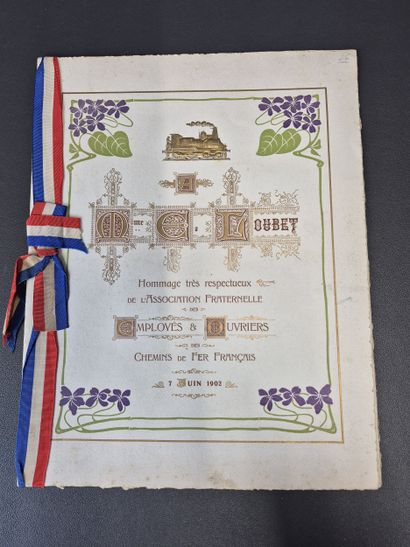 Fonds LOUBET – Chemins de Fer / Encart-souvenir...