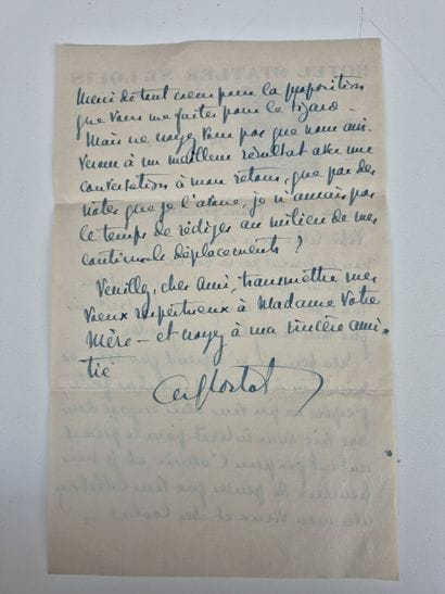 Set of two autograph letters 
