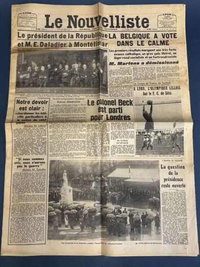Un journal de Lyon « Le nouvelliste » du...