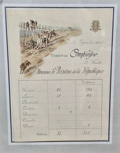 Fonds LOUBET – Chasse / Carton de tableau...