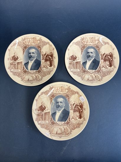 Fonds LOUBET / Assiette commémorative en...