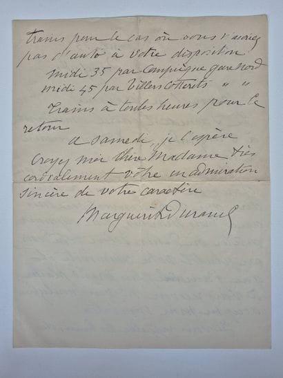 An autograph letter from 