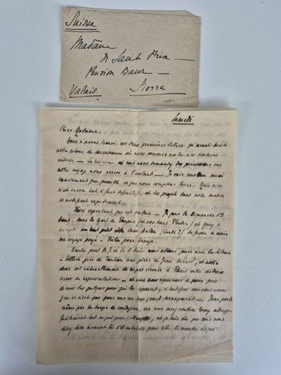 Seven handwritten letters from Pierre Fresnay...