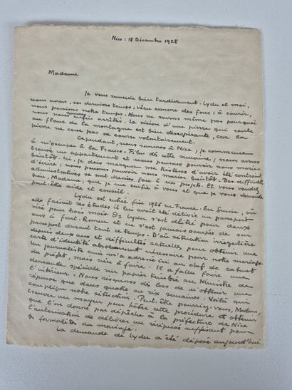 An autograph letter from 