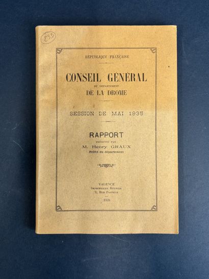 Un fascicule du conseil général de la Drôme,...