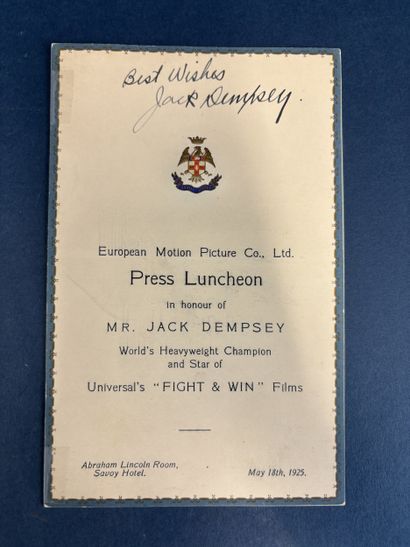 A menu from the 