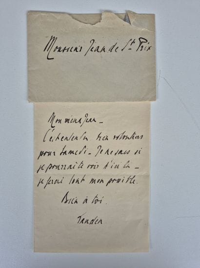 Four handwritten letters from Pierre Fresnay...