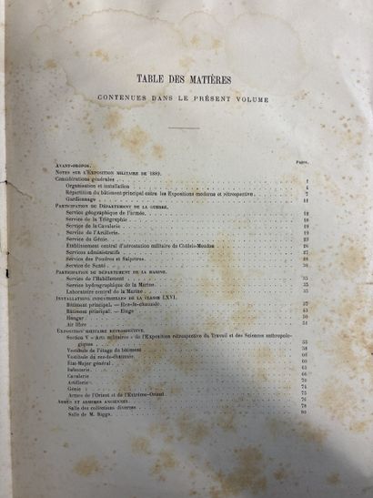 Un livre « Notes sur l’Exposition Militaire...
