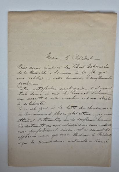 A letter to dedicate the 