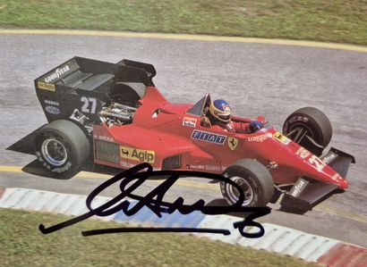 Autographed by Michele Alboreto
Cardboard...