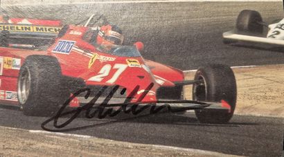 Autographed by Gilles Villeneuve
Cardboard...