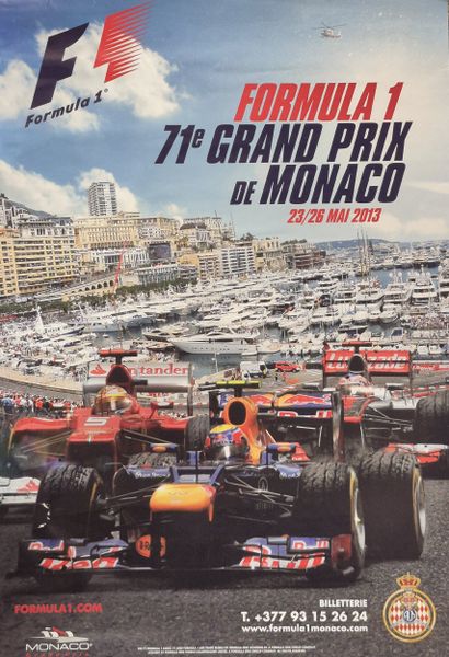Monaco Grand Prix poster, May 23-26, 2013
Printed...