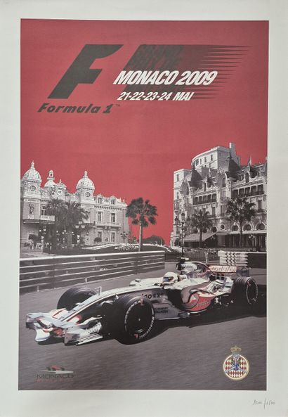 Monaco Grand Prix poster, May 21-24, 2009
Printed...