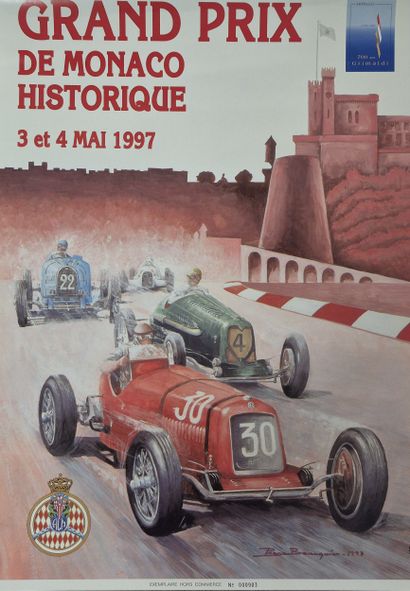 Poster for the historic Monaco Grand Prix,...