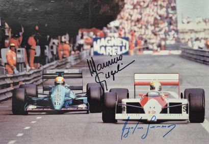 Autographs by world champion Ayrton Senna...