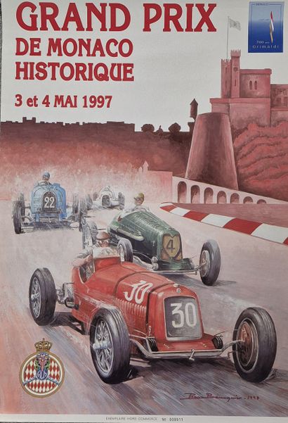 Poster for the historic Monaco Grand Prix,...