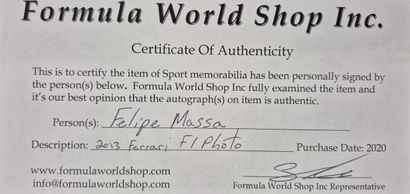 Autograph of Felipe Massa
Photo paper 
Size:...