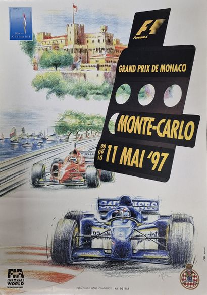 Monaco Grand Prix poster, May 8 - 11, 1997
Printed...