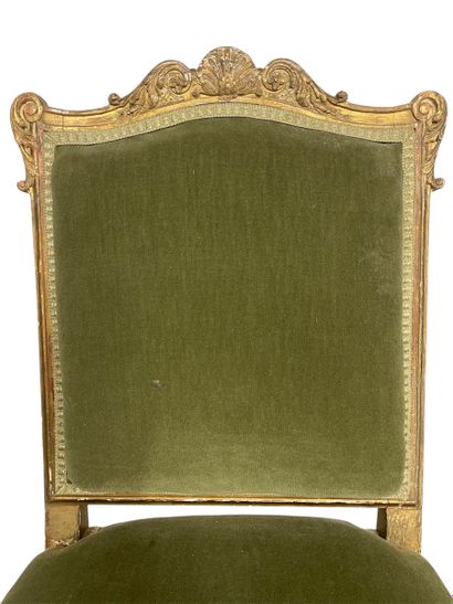 Suite of two Louis XV-style gilded molded...
