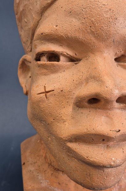 ZERI XX th African bust, terracotta proof...