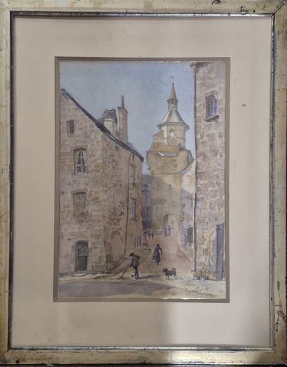 20th century schools Reunion of two watercolors...