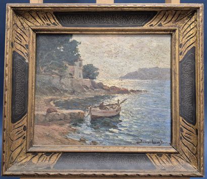 Jean LAFON (XXe)
La barque
Huile sur panneau,...