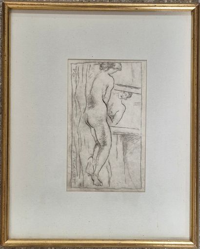 Kurt HEDIGER (1932-2022) Nude facing the...